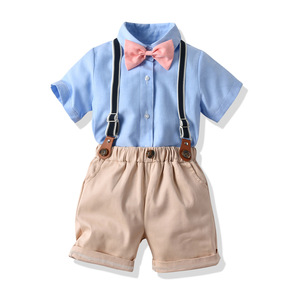 Vêtements pour nouveau-nés, combinaisons formelles, ensembles de t-shirts et pantalons en coton pour tout-petits, vente en gros - Product Image 1