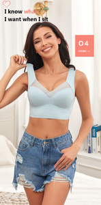 Sujetador sin Costuras para Mujer Talla Grande, Bralette sin Varillas con Cuello en V, Tirantes Anchos Fijos, Lencería Invisible de una Pieza para Mujeres Curvilíneas 3XL - Product Image 5