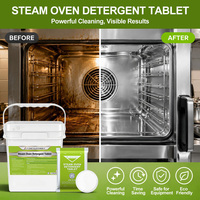 Tablettes de détergent solides écologiques et efficaces pour four vapeur, 40g, 150 unités, formule dégraissante puissante à action rapide