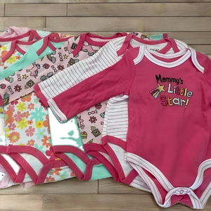 Vente en gros Kiddiezoom Combinaison bébé en coton 100% doux, tricotée, à manches longues, fermeture à boutons, imprimée, pour nourrissons et tout-petits - Product Image 2