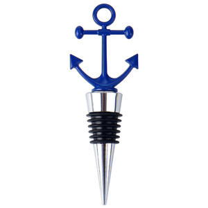 Tapón de Vino de Aleación de Zinc con Sellado al Vacío, Ancla Náutica para Bodas, Logotipo Personalizado, Fácil de Usar, Regalo, Vertedor, Dropshipping - Product Image 2