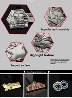 Badges et emblèmes scolaires en alliage de zinc moulé sous pression, émaillés et thermolaqués sur mesure, épingles événementielles, production de logos d'entreprise, cadeaux pour la Fête des Pères