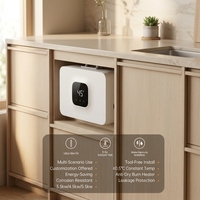 Chauffe-eau électrique compact 4,5 kW, fin, à commande tactile, étanche IPX4, chauffage rapide, affichage LED, élément chauffant en aluminium moulé
