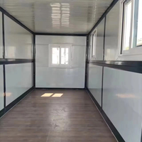 Bungalow Conteneur Pliant Extensible Moderne, Résistant aux Ouragans, en Acier Durable, Maison Préfabriquée Prête à Habiter, Utilisation Bureau & Hôtel