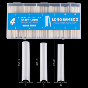 Punte per Unghie in Gel Trasparente Extra Lunghe XXXL, Materiale Morbido ABS, Copertura Parziale o Completa, Forma Coffin, Vendita all'Ingrosso, Logo Personalizzato - Product Image 3