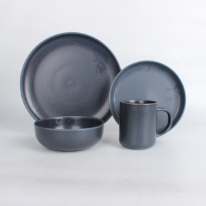Service de vaisselle en céramique couleur unie Mat Morandi, crème, <span class=keywords><strong>gris</strong></span> <span class=keywords><strong>clair</strong></span>, <span class=keywords><strong>gris</strong></span> foncé, 3 tons, assiettes empilables, bols, tasses, vaisselle de table - Product Image 3