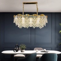 Lámpara de araña de cristal de lujo, moderna, para sala de estar, comedor, borla, dormitorio, habitación, interior, Hotel, hogar, iluminación