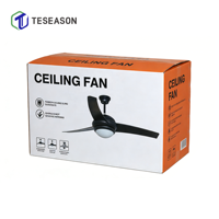 Ventilateur de plafond TS52-3CS 52 pouces - Moteur AC en cuivre 60W Moteur DC 30W - Télécommande - Lames en ABS - 110-240V - E27 & Lumière LED