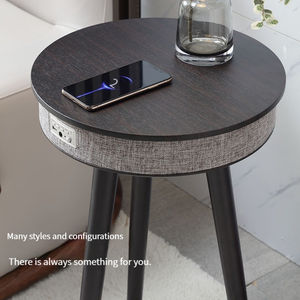 HANYEE – Table basse de <span class=keywords><strong>meuble</strong></span> intelligent multifonction avec haut-parleur bluetooth hi-fi, table d'appoint de chargement sans fil - Product Image 2