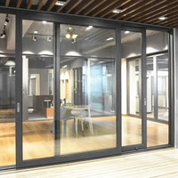 Portes coulissantes accordéon modernes en aluminium avec double vitrage, isolation phonique, verre stratifié, garantie 5 ans