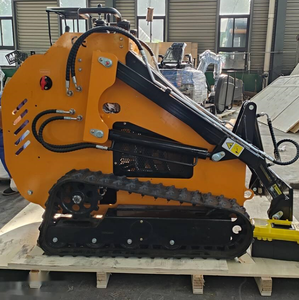High Flow Design 23hp Rubber Track Crawler Wielen <span class=keywords><strong>Mini</strong></span> Skid Stuurlader Diesel Benzine Voorlader Met Emmer Grijper - Product Image 6