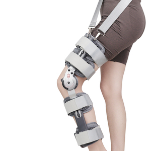 Attelle de soutien du <span class=keywords><strong>genou</strong></span> respirante, pliable et réglable, orthèse fixe pour le membre inférieur, la cuisse, la jambe, le ligament, le ménisque - Product Image 3