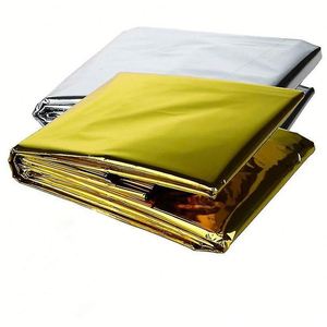 Couverture thermique de survie en Mylar pour les situations d'urgence, couverture isotherme pour le corps, équipement de premiers soins en plein air, camping, randonnée, logo personnalisé - Product Image 4