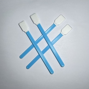 ZHUOJING SW-864B Hisopos de algodón sin pelusa para sala limpia industrial, con cabeza de poliéster y <span class=keywords><strong>punta</strong></span> de PP, <span class=keywords><strong>azul</strong></span>/verde, 100 unidades/bolsa - Product Image 5