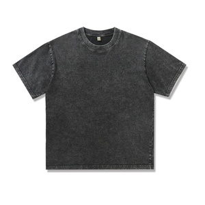 T-shirt da uomo oversize estiva, vestibilità ampia, effetto vintage, lavata, a maniche corte, streetwear casual - Product Image 2