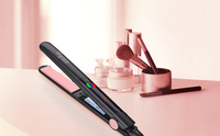 Lisseur à cheveux professionnel en titane avec écran LED, chauffage PTC rapide, pour usage domestique et hôtelier, garantie 1 an