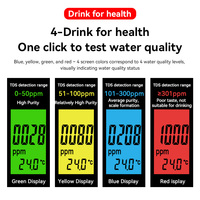 Testeur de qualité de l'eau numérique 4 couleurs 3-en-1 avec rétroéclairage couleur pour différentes qualités d'eau
