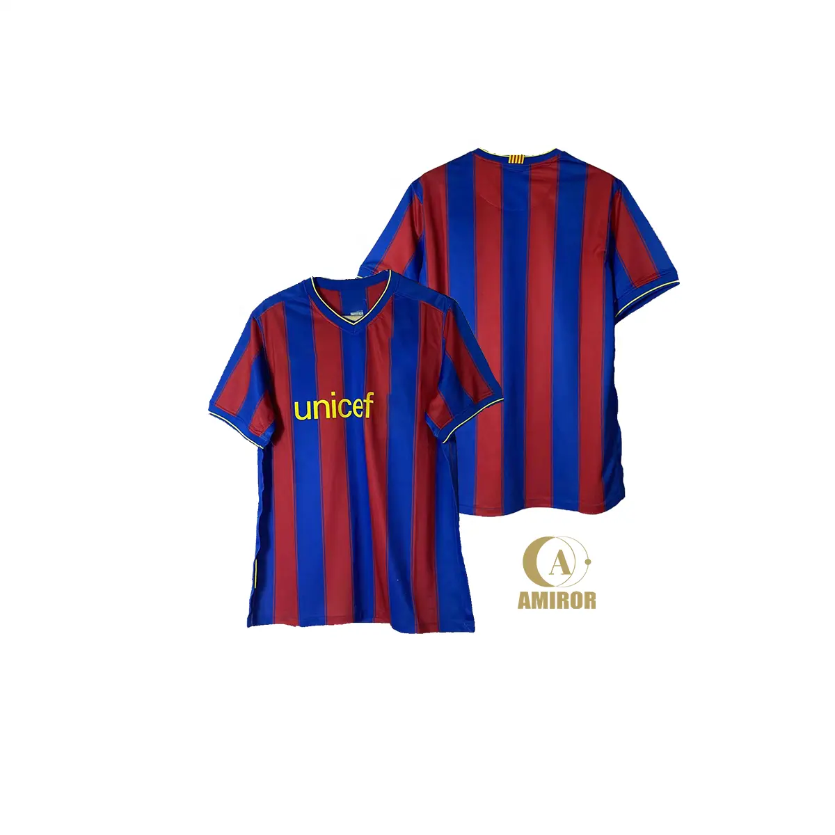 Retro 09 10 İspanya Retro ev futbol kulübü ev futbol forması Maillot De futbol özel Vintage hayranları sürüm Jersey