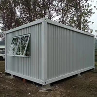 Salle de bain en conteneur à assemblage rapide avec articles sanitaires inclus pour une utilisation temporaire sur le chantier de construction