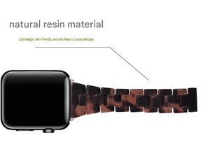 สายนาฬิกาเรซิ่นบางหรูหรา Upro สำหรับ Apple Watch Series 10 Ultra 2 SE 9 8 น้ำหนักเบา สายรัดข้อมือ Iwatch สำหรับผู้หญิง - Product Image 3