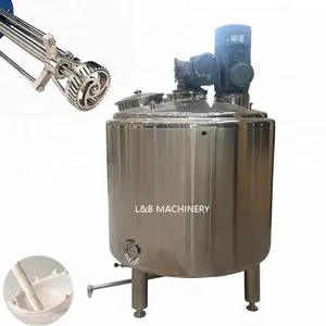 Tanque de mistura de homogeneizador cosmético com aquecimento elétrico 1000L ss316