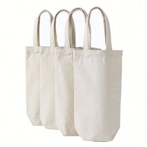 Portable Durable Multi-Purpose Washable Bottle <b>Bag</b> Reusable Cotton <b>Canvas</b> Carrier Wine Tote <b>Bags</b> - Product Image 1