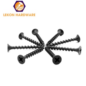 Tornillo autorroscante Phillips negro para paneles de yeso, cabeza de trompeta, fosfatado negro, rosca fina/grosa - Product Image 3