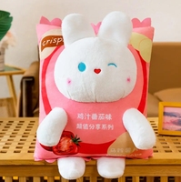 제조업체 맞춤 도매 고품질 귀여운 창의적인 만화 플러시 귀여운 토끼 감자칩 쿠션 장난감 소녀용 CPC