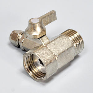 Válvula de Bola Metálica Integrada, Conector de Purificador de Agua de 2 Puntos, Válvula Angular con Rosca Hembra de 14 mm de Diámetro - Product Image 4