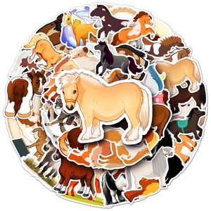 Autocollants HOYO pour chevaux, 50 pièces/paquet, autocollants pour poulain, <span class=keywords><strong>jument</strong></span>, poney, mustang, bronco, fille de poulain, colt - Product Image 5