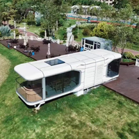 Maison capsule préfabriquée innovante à deux étages, espace de vie modulaire mobile, mini-villa, structure en acier respirante