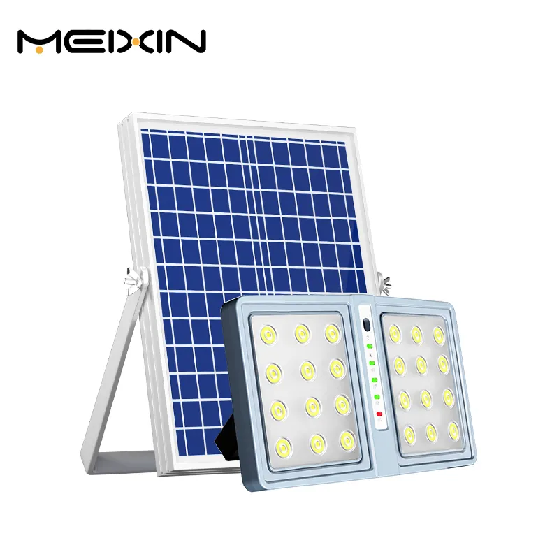 Meixin nuovo design burst lampada solare luminosa in stile libro luce di inondazione solare esterna impermeabile