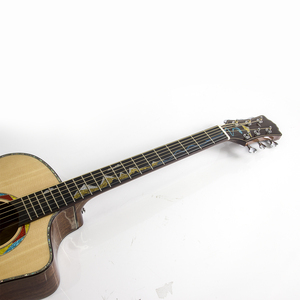Guitarra Acústica de Alta Gama Hecha a Mano con Tapa de Abeto Macizo y Fondo de Caoba Maciza de 36/40/41 Pulgadas con Acabado Brillante - Product Image 3