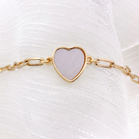 Bracelet à pendentif en forme de cœur minimaliste transfrontalier, bijoux en gros, cadeau pour fille, chaîne, bracelet pour femme, accessoires