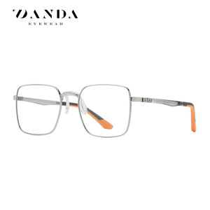 Danda Eyewear Lunettes anti-lumière bleue à monture rectangulaire en métal unisexe TJ843 légères - Product Image 5