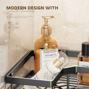 Credy de esquina de ducha, estantes montados en la pared, organizador de baño, estante de esquina, estantes de baño de alambre, almacenamiento - Product Image 4