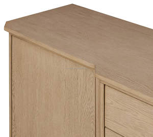 MYHOME Vitrine <span class=keywords><strong>buffet</strong></span> 2 portes en chêne massif français moderne 2025 avec tiroir - Product Image 4