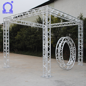 نظام هيكل معدني محمول مخصص من الألومنيوم لإضاءة المسرح بأشكال متنوعة (دائرة، مستطيل) - منصة للفعاليات وكابينة دي جي - Product Image 3