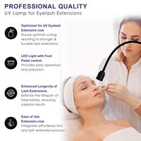 Lampe de séchage UV LED pour la pose de faux cils, colle spéciale à séchage rapide, équipement de beauté pour salon
