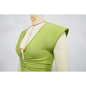 Vestido largo sexy plisado ajustado <span class=keywords><strong>para</strong></span> mujer, <span class=keywords><strong>de</strong></span> color liso, con cuello en V profundo, <span class=keywords><strong>para</strong></span> fiesta <span class=keywords><strong>de</strong></span> noche o club, con abertura frontal - Product Image 2