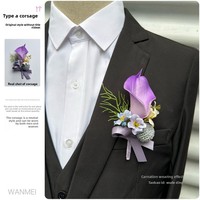 Korsase Bunga Plastik Buatan Baru, Dapat Dilepas, Model Calla Lily Tulip Gaya Korea untuk Pernikahan, Perayaan, dan Fotografi
