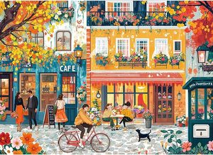 Puzzle de 1000 pièces entièrement imprimé en couleur - Charmant design parisien pour adultes et enfants, papier recyclé, coins carrés, mat/brillant - Product Image 2