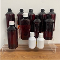 Bouteille en plastique PET ambrée moderne de 16 oz avec bouchon à vis, poignée facile, impression sérigraphique, logo personnalisé, emballage de médicaments, 473 ml, Honghu