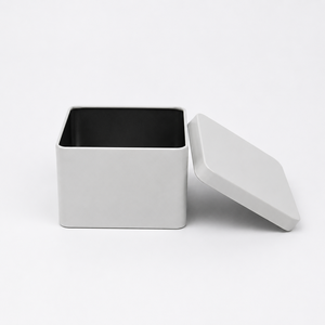 Custom Square Matte White Metal Tin <b>Box</b>, Plain <b>Empty</b> Food Grade Tin For Tea Candy Jewelry Small Item <b>Gift</b> Storage Packing - Product Image 5