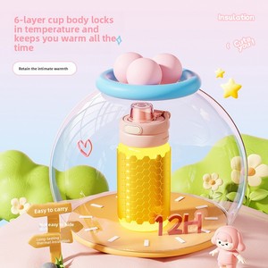 Gourde isotherme en acier inoxydable <span class=keywords><strong>Hile</strong></span> avec paille pour filles, enfants, eau, mignonne, étudiants, portable - Product Image 2