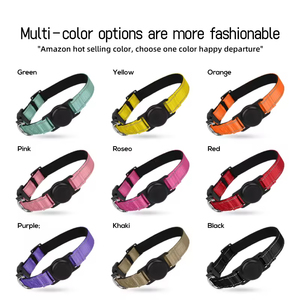 OEM verstellbares Nylon-Hunde halsband Integrierter Smart <span class=keywords><strong>Dog</strong></span> Tracker Air Tag Locator mit reflektieren dem GPS-Muster Anpassbare Schnalle - Product Image 4