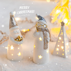 Decoración Navideña Estilo Coreano, Adornos de Escritorio <span class=keywords><strong>para</strong></span> el Hogar, Lámpara con Diseño de Muñeco de Nieve, Papá Noel y Alce - Product Image 4