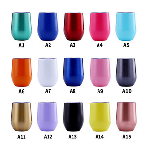 Bicchiere Termico a Forma <span class=keywords><strong>di</strong></span> Uovo in Acciaio Inox 304 da 12oz con Logo Personalizzato, Doppia Parete Isolante e Coperchio - Product Image 2