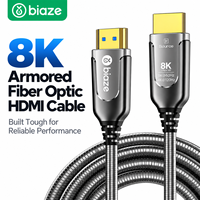 Câble HDMI Fibre Optique Biaze 8K 8K60Hz 4K120Hz Blindé AOC pour Téléviseur, Projecteur, Moniteur, Ordinateur, Home Cinéma Longue Distance