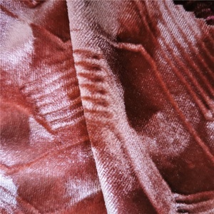 100% Polyester <span class=keywords><strong>Super</strong></span> doux velours tissu coréen velours anneau brossé fleur tricoté imprimé motif pour mode robe doublure - Product Image 3